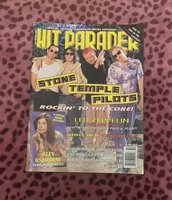 Hit Parader Magazine Oct 1993 STP Ozzy Vince Neil Pearl Jam Zeppelin Anthrax - Image 1 of 2