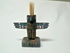 Alaska TOTEM POLE Toothpick Holder Souvenir - Picture 1 of 2