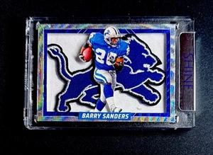 Barry Sanders Silver & Blue Prizm Wave + Lions Patch Card Art By SHINE Cards - Picture 1 of 2