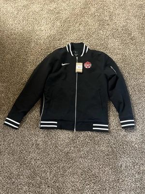 Nike Canada Soccer Bomber Jacket Black Red White Men - Image 1 of 3