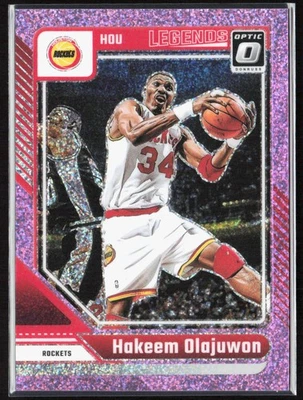2024-25 Donruss Optic Hakeem Olajuwon Rosa Brillo Prizm/275 #249 Cohetes Foto 1 de 2