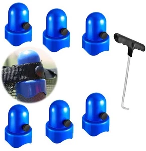 NEW 6Pcs Blue 1.5” Diameter Replacement Trampoline Pole Caps With Screws Thumb - Picture 1 of 5