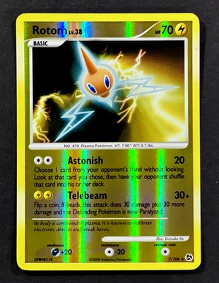 2008 Pokemon ROTOM Great Encounters REVERSE HOLO Rare Diamond & Pearl Card 7/106 - Image 1 of 4