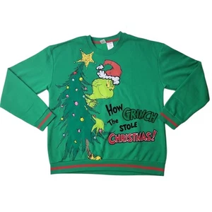 Grinch Kids Holiday Themed Embroidery Soft Sweatshirt - Picture 1 of 2