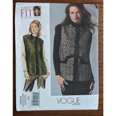 UNCUT Vogue Pattern 2914 Vest All Sizes - Image 1 of 3