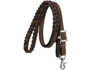 Royal King Western Reins Braided Oiled Leather Roping Buckle 43-1250 - Picture 1 of 2