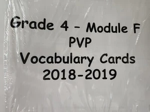 Grade 4 Module F PVP Vocabulary Cards Teaching Resources, Visual, Classroom - Bild 1 von 7