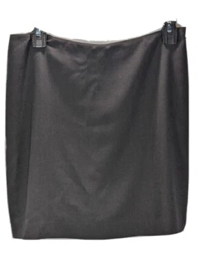 Falda midi para mujer BANANA REPUBLIC gris carbón doble ajuste cremallera aberturas laterales talla 6 Foto 1 de 4