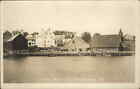 St. George Tenants Harbor Shore Front Buildings Real Photo Postcard c1910