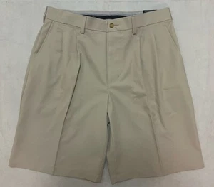 NWT! Callaway Moisture Management Pleated Light Tan Golf Shorts Mens Sz 34 10”in - Picture 1 of 11