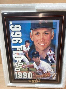 Cal Ripken Jr By The Numbers .996 Field % 1990 Frank Scicchitano Plaque With COA - Picture 1 of 3