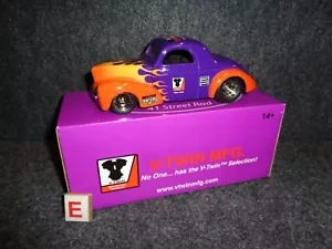 TEDD CYCLE V-TWIN 1941 WILLYS COUPE STREET ROD LIBERTY CLASSICS DIECAST CAR E - Picture 1 of 12