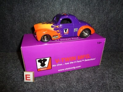 TEDD CYCLE V-TWIN 1941 WILLYS COUPE STREET ROD LIBERTY CLASSICS DIECAST CAR E - Image 1 of 4