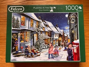 Falcon de Luxe 1000 Teile Puzzle - Spielen im Schnee - Bild 1 von 2