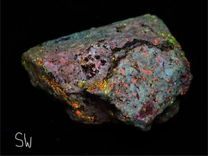 Microcline Var Amazonit Calcit UV Fluorescent Mineral Franklin NJ #62 - Bild 1 von 11