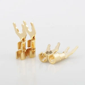 4 Cable de altavoz de audio Hifi de cobre puro enchapado en oro Enchufe conector terminal - Imagen 1 de 7
