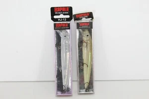 (2) New HJ-12 Husky Jerk Rapala 4-3/4" Glass Minnow Fishing Lures - Picture 1 of 2