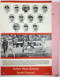 Southern Illinois University Vtg 1969 Baseball Score Card 5 Rosters Martin Oil - Picture 1 of 9