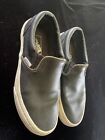 Vans Off The Wall Perf Leather Asher Black Slip On Skate Shoes Men Sz 6 (721278)