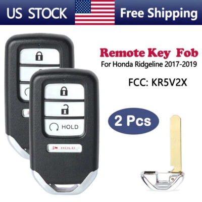 Llavero remoto inteligente 2 piezas para Honda Ridgeline 2017 2018 2019 KR5V2X A2C97488400 Foto 1 de 4