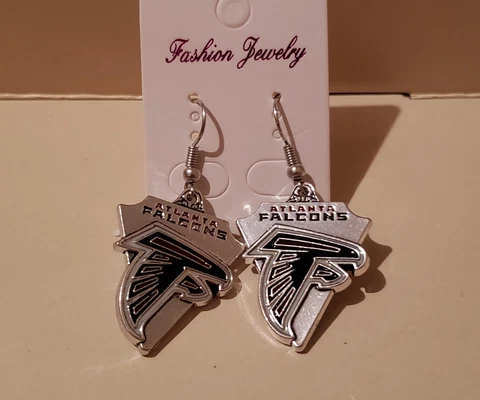 Atlanta Falcons PENNANT  Logo Wire Earrings Cover