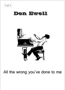 “All The Wrong You’ve Done To Me” by Don Ewell Sheet Music - Picture 1 of 2