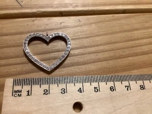 Thomas Sabo RAR Herz charm Anhänger groß Zirkonia 925 Silber mit Fehler - Bild 1 von 2