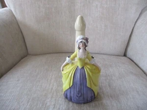 Vintage Sitzendorf Porcelain Figurine Victorian Lady Purple & Yellow Dress - Picture 1 of 21