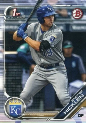 2019 BOWMAN 1ST RC BREWER HICKLEN KANSAS CITY ROYALS ROOKIE - 4505 - Image 1 of 2