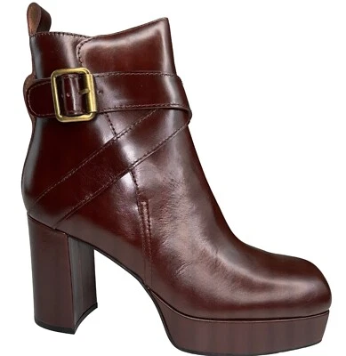 Jeffrey Campbell Amuse Botín Plataforma Cremallera Bronce Marrón 9 Foto 1 de 4