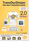 TransOurDream Upgraded Iron on Heat Transfer Paper for T Shirts (8.5x11'', 15...