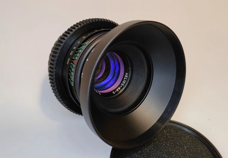 HELIOS 44-2 58mm F2 Cine mod lens Sony E mount *ANAMORPHIC BOKEH&FLARE PURPLE* - Image 1 of 4