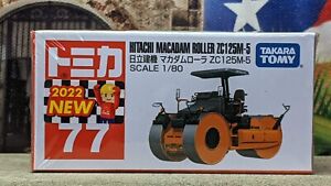 TOMICA #77 HITACHI MACADAM ROLLER ZC125M-5 1/80 SCALE USA STOCK!!!