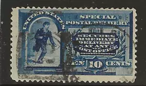 US Scott #E2 used 1888 10c blue Special Delivery Stamp, CDS Cancel f/vf sound - Picture 1 of 2