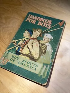 1940 Handbook For Boys Boy Scouts Of America Owned By Bud Bell R-2136 Troop 18 - Foto 1 di 9