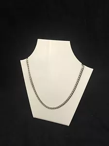WHITE PERSPEX ACRYLIC FORMED NECKLACE JEWELLERY STAND DISPLAY ...NEW - Picture 1 of 3
