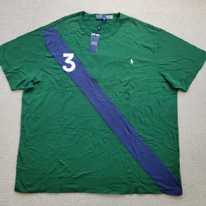 Polo Ralph Lauren Mens Green #2 Varsity T Shirt SS Big & Tall 3XB New - Picture 1 of 8