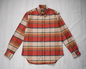 Gitman Vintage $230 Sunrise Stripe Moleskin Flannel Shirt Button Down Collar XL - Picture 1 of 7