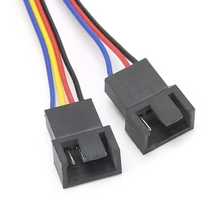 5Pcs Fan Extension Cable Wire 1 To 2 4‑Pin Connector Splitter Adapter Powe AM - Afbeelding 1 van 18