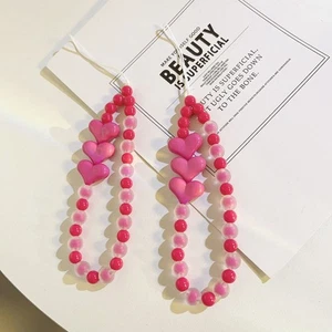 Anti-lost Cellphone Lanyard Rose Red Phone Wrist Strap for Woman Girl - Photo 1 sur 6