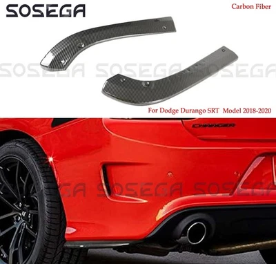 For Dodge Durango SRT 18-20 Carbon Fiber Rear Bumper Side Corner Splitter Apron - Image 1 of 4