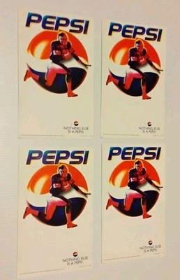 Vintage Pepsi Decal Sticker Lot 4 With Football Player Nothing Else Is A Pepsi - Image 1 of 3