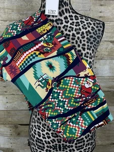 LuLaRoe NUOVISSIMO TC2 Leggings Alto e Curvy2 Natale Babbo Natale - Foto 1 di 2