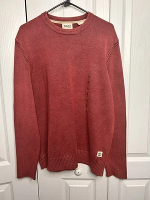 Suéter Timberland Para Hombres L Rojo Prenda Tinte Grueso Tejido Algodón Pesado Pullover Nuevo con Etiquetas Foto 1 de 4