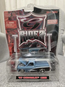 Maisto G Ridez 1:64 Diecast Blue Black 1987 Chevrolet 1500 Pickup Truck - Picture 1 of 6