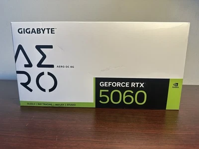 GIGABYTE GeForce RTX 5060 AERO OC 8G Graphics Card 8GB 128-bit GDDR7 PCIe 5.0 - Image 1 of 4