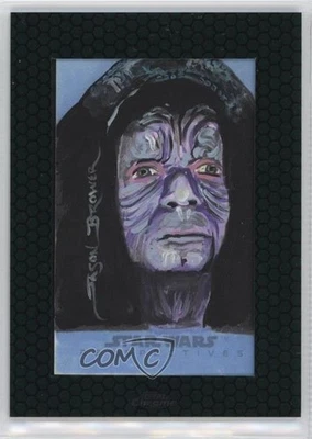 2014 Topps Star Wars Chrome Perspectives 1/1 Jason Brower Auto Sketch 07qw - Image 1 of 3