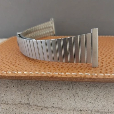 Pulseira de relógio vintage 25mm 24mm 23mm JB Champion Bar-Link aço inoxidável década de 1970 nos - Imagem 1 de 4