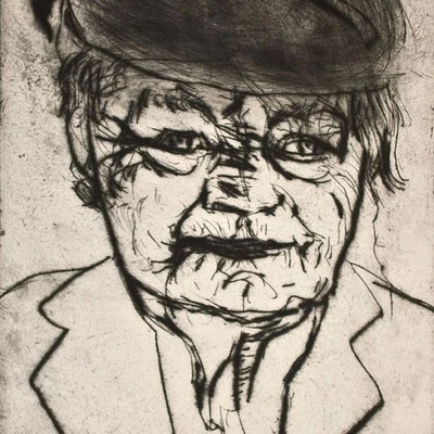 Ernst Hassebrauk Frauenporträt Ostdeutsche Kunst Dresden signiert Radierung 1957 - Bild 1 von 3