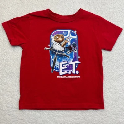 Camiseta De Colección Universal Studios E.T Niños Camiseta Gráfica Película ET Talla 5/6 Roja Años 90 Foto 1 de 4
